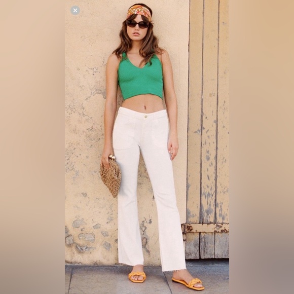 Pilcro The Icon Flare white denim jeans size 31 - Picture 1 of 11